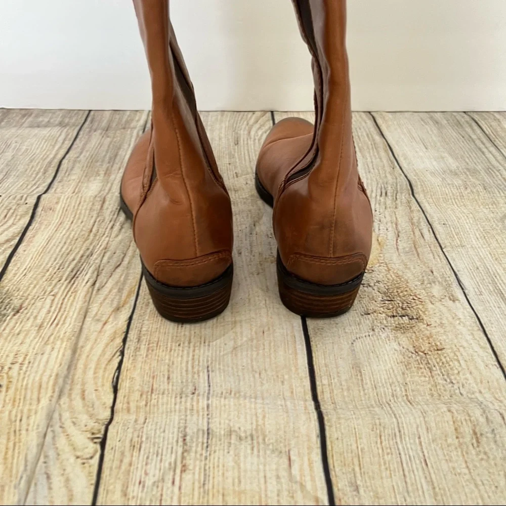 Sam Edelman Tobacco Riding Boots with Elastic Size 6.5